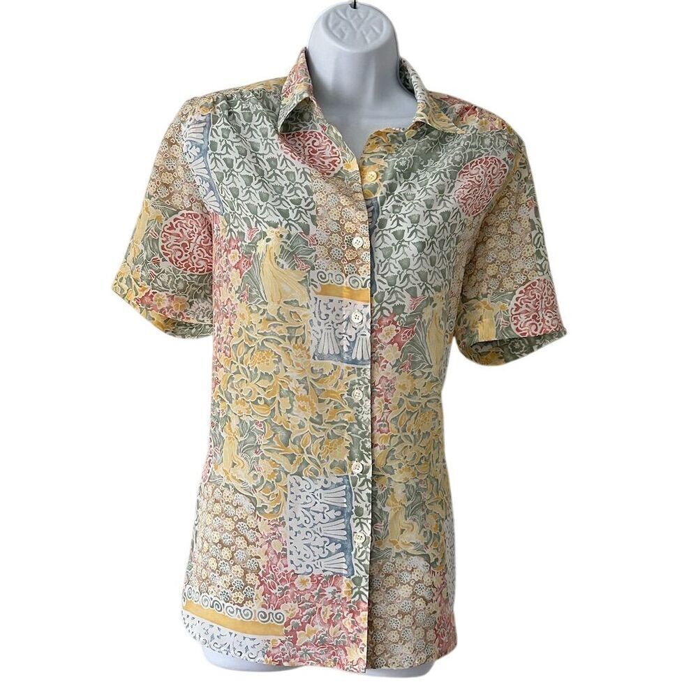 Alfred Dunner Women's Petite Floral Blouse Size 6 Multicolor Vintage - Picture 7 of 8